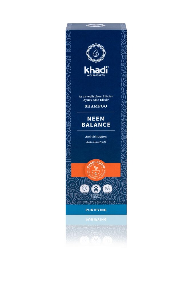 Ajurvedinis šampūnas nuo pleiskanų NEEM Balance Elixir, Khadi, 200 ml цена и информация | Šampūnai | pigu.lt