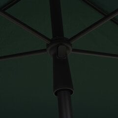 Sodo skėtis nuo saulės su stulpu, 210x140 cm, žalias цена и информация | Зонты, маркизы, стойки | pigu.lt
