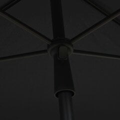 Sodo skėtis nuo saulės su stulpu, 210x140 cm, pilkas цена и информация | Зонты, маркизы, стойки | pigu.lt