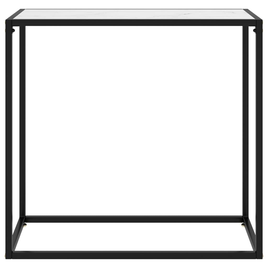 Konsolinis staliukas, 80x35x75 cm, baltas kaina ir informacija | Kavos staliukai | pigu.lt