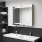 Veidrodinė vonios spintelė su LED, balta kaina ir informacija | Vonios spintelės | pigu.lt