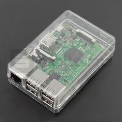 Raspberry Pi modelio 3B+,3B,2B dėklas, permatomas kaina ir informacija | Atviro kodo elektronika | pigu.lt