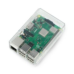 Raspberry Pi modelio 3B+,3B,2B dėklas, permatomas kaina ir informacija | Atviro kodo elektronika | pigu.lt