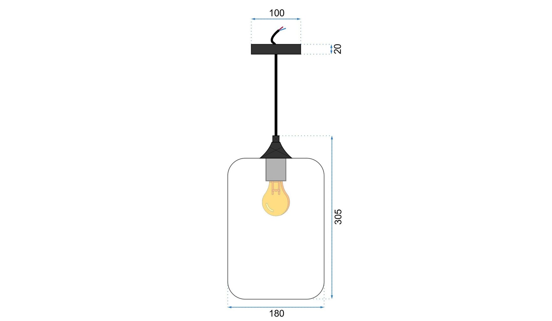 Pakabinamas šviestuvas Loft Glass A kaina ir informacija | Pakabinami šviestuvai | pigu.lt