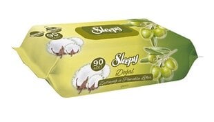 Drėgnos servetėlės Sleepy Olive, 90 vnt. kaina ir informacija | Drėgnos servetėlės, paklotai | pigu.lt