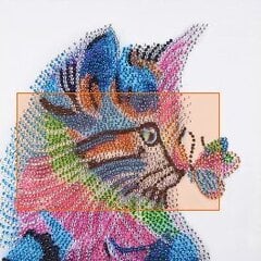 Deimantinės mozaikos rinkinys Spalvinga katė 30x30 cm kaina ir informacija | Deimantinės mozaikos | pigu.lt
