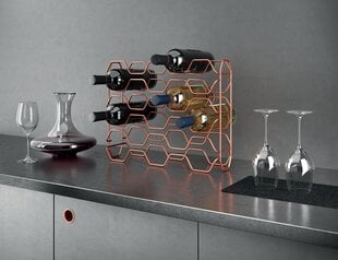 Винная подставка Hexagon - Медь - 15 бутылок цена и информация | Кухонная утварь | pigu.lt