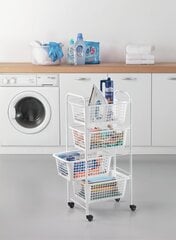Riedėjimo vežimėlis su 4 išimamais krepšeliais kaina ir informacija | Virtuvės įrankiai | pigu.lt
