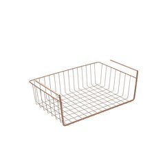 Корзина  под полкой органайзер для хранения 40X26X14 cm Metaltex Kanguro-40 Copper цена и информация | Детали интерьера | pigu.lt