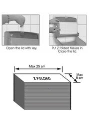 Держатель VIALLI K1 для бумажных Z листовых полотенец, белый цена и информация | Аксессуары для ванной комнаты | pigu.lt