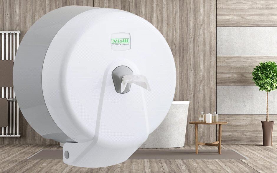 Tualetinio popieriaus dozatorius Centerfeed Minipoint, Vialli K3, baltas kaina ir informacija | Vonios kambario aksesuarai | pigu.lt