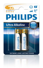 PHILIPS Ultra Alkaline AA/R6 B2 elementai цена и информация | Батарейки | pigu.lt