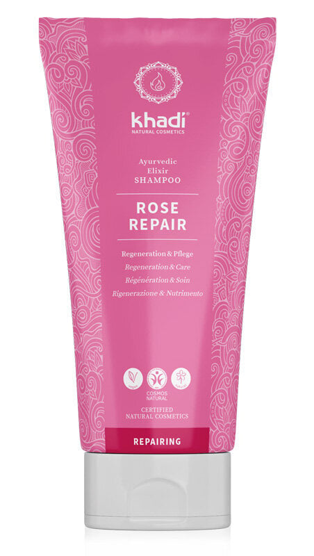 Ajurvedinis atstatantis šampūnas Rose Repair Elixir Khadi 200 ml kaina ir informacija | Šampūnai | pigu.lt