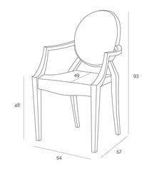 Kėdė D2.Design Royal, skaidri kaina ir informacija | Virtuvės ir valgomojo kėdės | pigu.lt