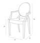 Kėdė D2.Design Royal, skaidri kaina ir informacija | Virtuvės ir valgomojo kėdės | pigu.lt