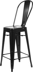 Kėdė D2 Design Hocker Paris, juoda kaina ir informacija | Virtuvės ir valgomojo kėdės | pigu.lt