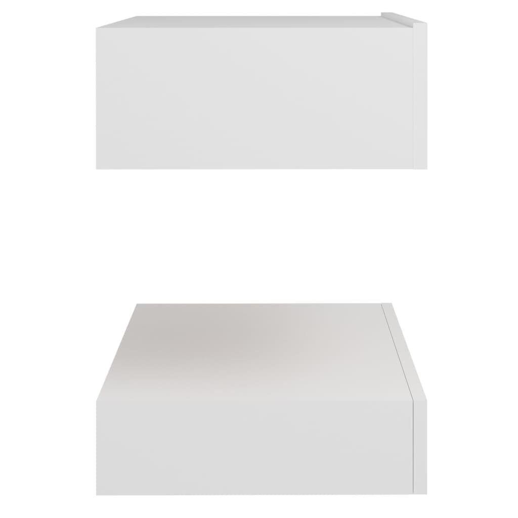 Naktinė spintelė, 60x35 cm, balta kaina ir informacija | Spintelės prie lovos | pigu.lt