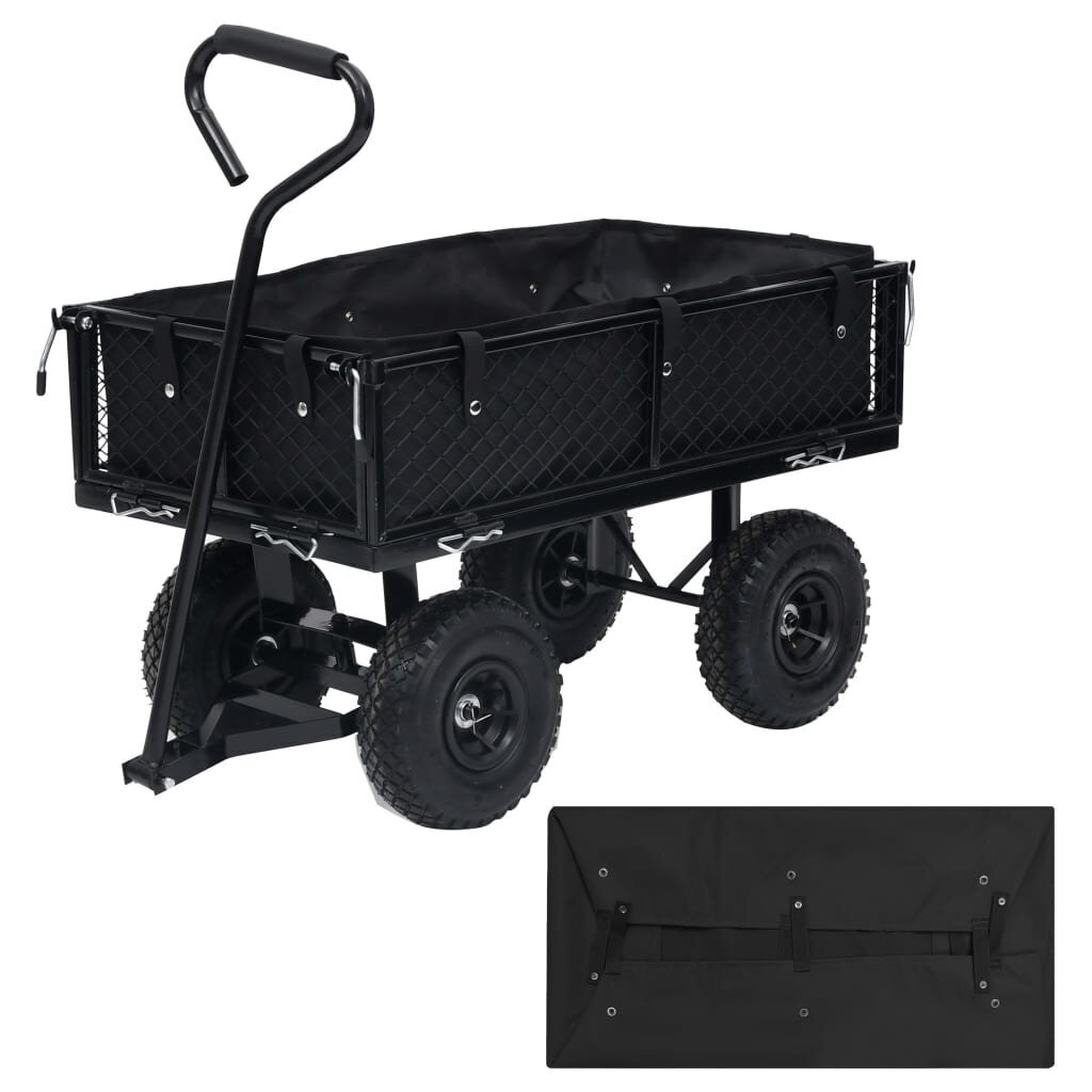 Sodo vežimėlio įdėklas, 86x46x22cm, juodas kaina ir informacija | Karučiai | pigu.lt