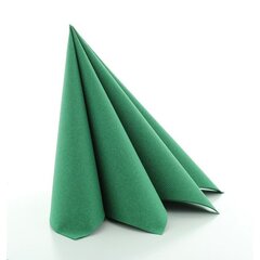 Servetėlės Linclass® Airlaid Dark Green 40x40cm (12vnt) kaina ir informacija | Staltiesės, servetėlės | pigu.lt