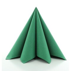 Салфетки Linclass® Airlaid Dark Green 40x40см (12шт) цена и информация | Скатерти, салфетки | pigu.lt