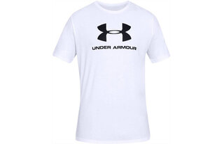Sportiniai marškinėliai vyrams Under Armour 1329590 100, balti kaina ir informacija | Sportinė apranga vyrams | pigu.lt