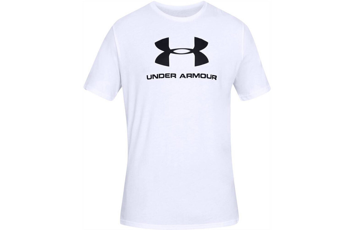 Sportiniai marškinėliai vyrams Under Armour 1329590 100, balti цена и информация | Sportinė apranga vyrams | pigu.lt