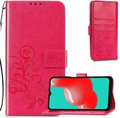 Чехол Flower Book Samsung A025 A02s розово-красный цена и информация | Чехлы для телефонов | pigu.lt