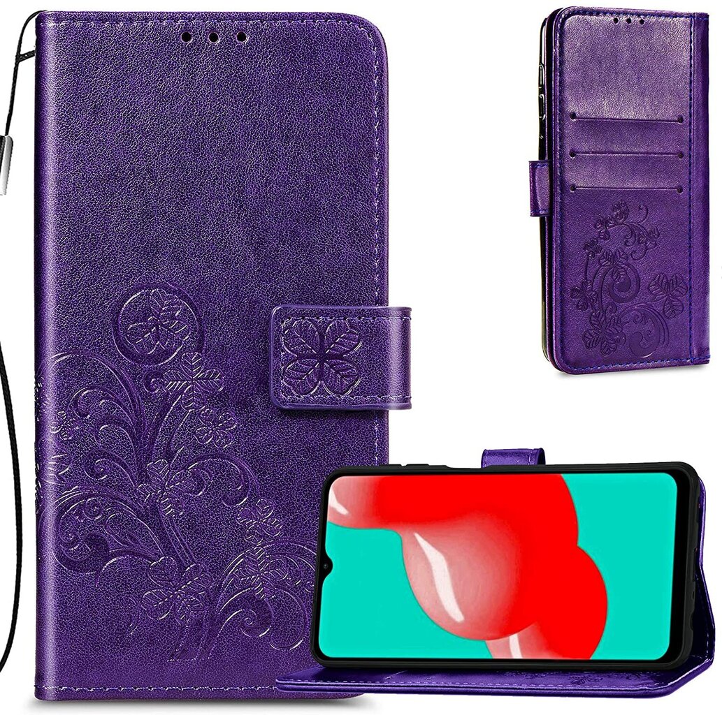 Dėklas Flower Book Samsung A025 A02s violetinis kaina ir informacija | Telefono dėklai | pigu.lt
