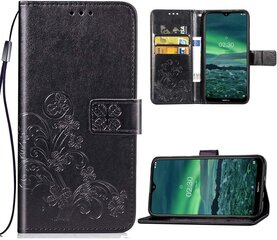 Dėklas Flower Book Samsung A225 A22 4G juodas kaina ir informacija | Telefono dėklai | pigu.lt