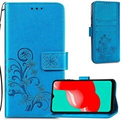 Dėklas Flower Book Samsung A225 A22 4G tamsiai mėlynas kaina ir informacija | Telefono dėklai | pigu.lt