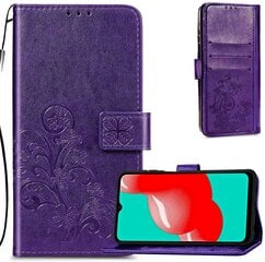 Dėklas Flower Book Samsung A226 A22 5G violetinis kaina ir informacija | Telefono dėklai | pigu.lt