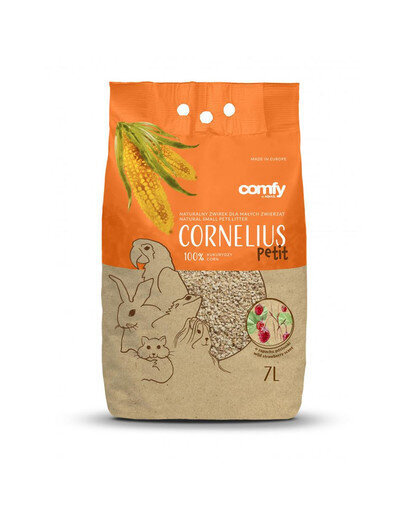 Comfy kukurūzinis kraikas Cornelius Petit Wild Strawberry, 7 l kaina ir informacija | Šienas, kraikas graužikams ir triušiams | pigu.lt
