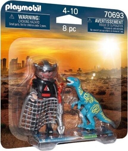 70693 PLAYMOBIL® Duo Pack Velociraptorius ir dinozaurų gaudytojas цена и информация | Konstruktoriai ir kaladėlės | pigu.lt