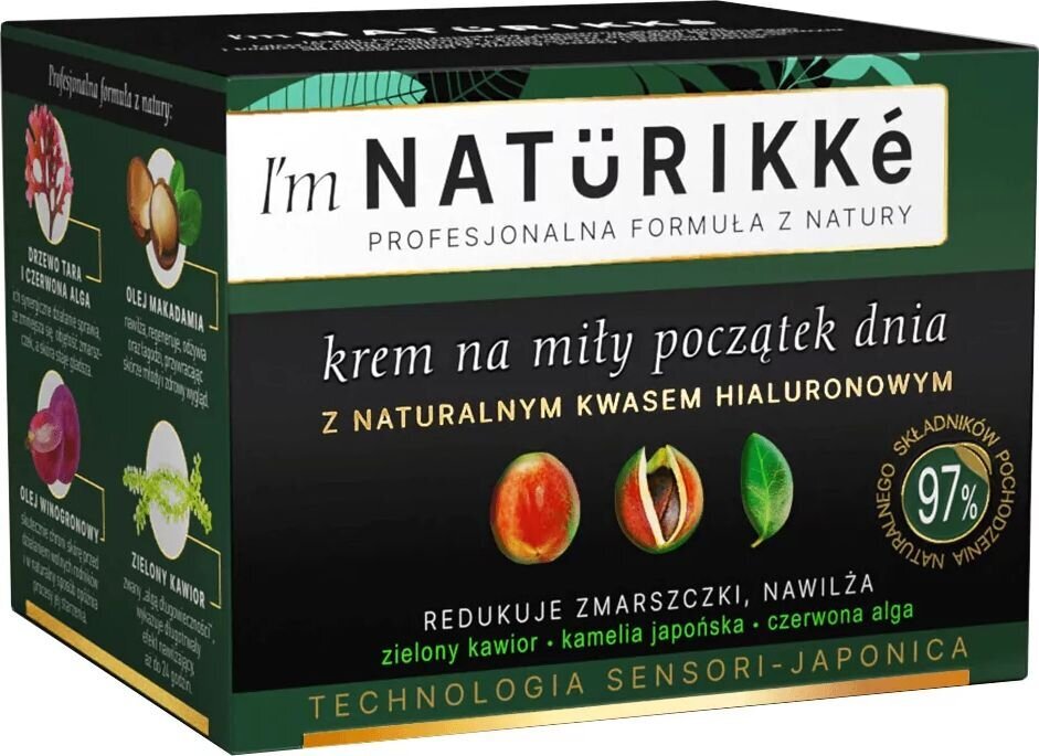 Drėkinamasis veido kremas su hialurono rūgštimi I'm Naturikke, 50 ml цена и информация | Veido kremai | pigu.lt