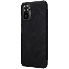Nillkin Qin original leather case cover, skirtas Xiaomi Redmi Note 10 / Redmi Note 10S, juodas kaina ir informacija | Telefono dėklai | pigu.lt