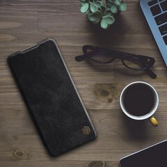 Nillkin Qin original leather case cover, skirtas Xiaomi Redmi Note 10 Pro, juodas kaina ir informacija | Telefono dėklai | pigu.lt