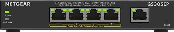 Netgear GS305EP-100PES kaina ir informacija | Komutatoriai (Switch) | pigu.lt