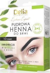 Хна для бровей Delia Eyebrow Expert 1.0 Black, 4г цена и информация | Карандаши, краска для бровей | pigu.lt