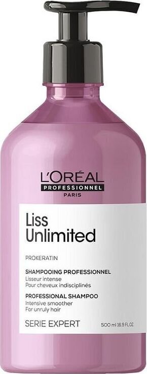 Glotninamasis šampūnas L’Oreal Professionnel Serie Expert Liss Unlimited, 500 ml kaina ir informacija | Šampūnai | pigu.lt