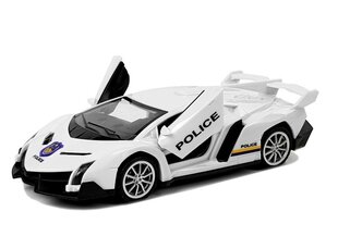 Mažas sportinis policijos automobilis Lamborghini baltas kaina ir informacija | Žaislai berniukams | pigu.lt