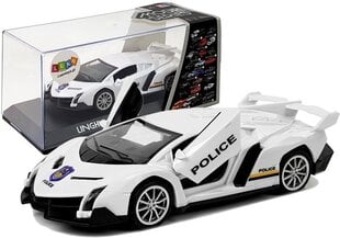 Маленькая спортивная полицейская машина Lamborghini, белая цена и информация | Игрушки для мальчиков | pigu.lt