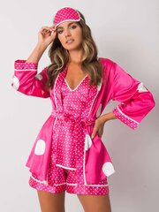 Спальный комплект в горошек цвета фуксии цена и информация | Женские пижамы, ночнушки | pigu.lt