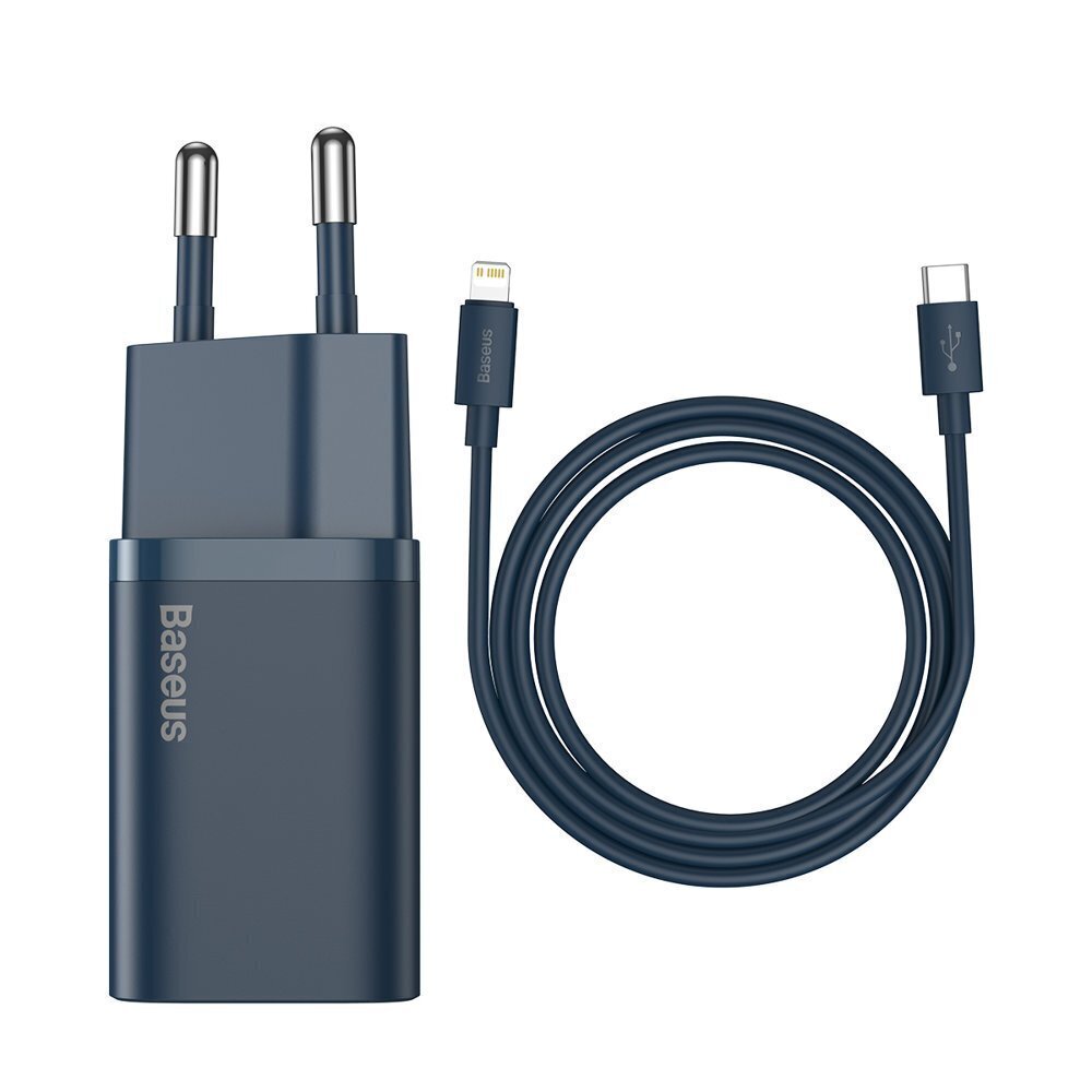 Адаптер Зарядное устройство Baseus Super Si 1C USB Type C 20 Вт + USB Type  C - Lightning, 1 м (TZCCSUP-B03) цена | pigu.lt