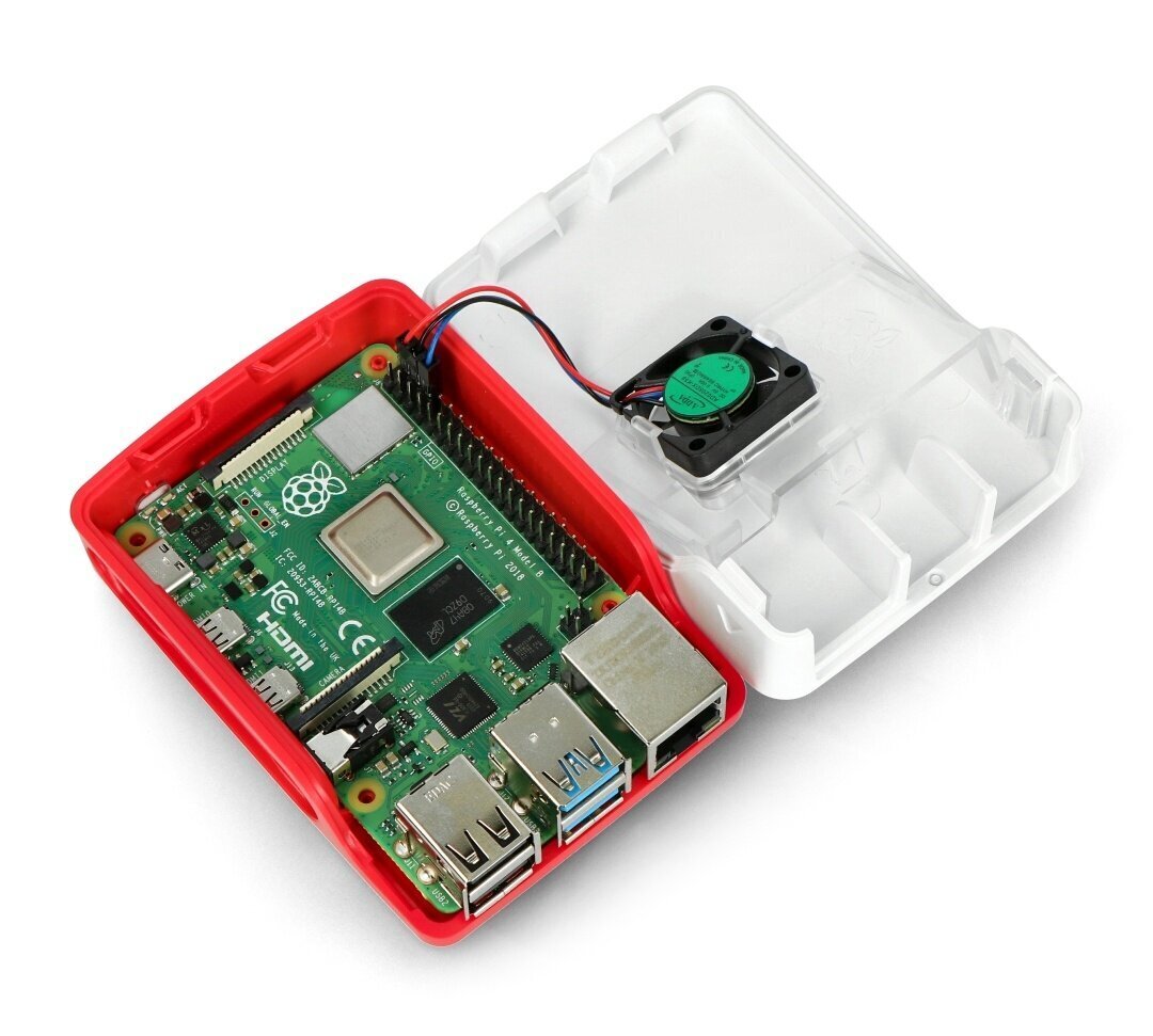 Ventiliatorius skirtas oficialiam Raspberry Pi 4B dėklui цена и информация | Atviro kodo elektronika | pigu.lt