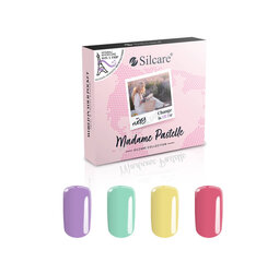 Гибридный лак для ногтей Flexy - набор Madame Pastelle (4 x 4,5 г) Silcare цена и информация | Лаки, укрепители для ногтей | pigu.lt