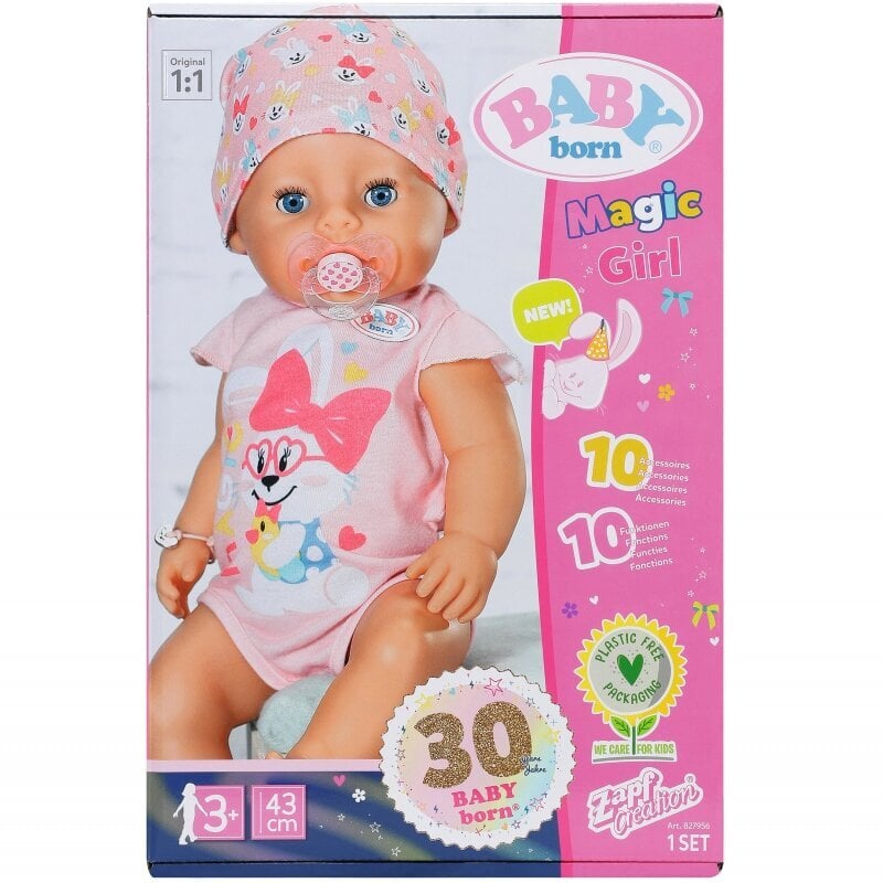 Lėlė Baby Born su priedais Zapf Creation, 43 cm kaina ir informacija | Žaislai mergaitėms | pigu.lt