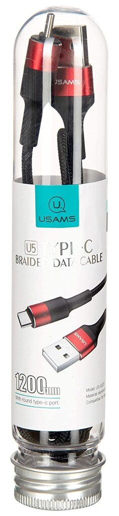 Usams U5 US-SJ221, USB-C, 1.2 m цена и информация | Laidai telefonams | pigu.lt