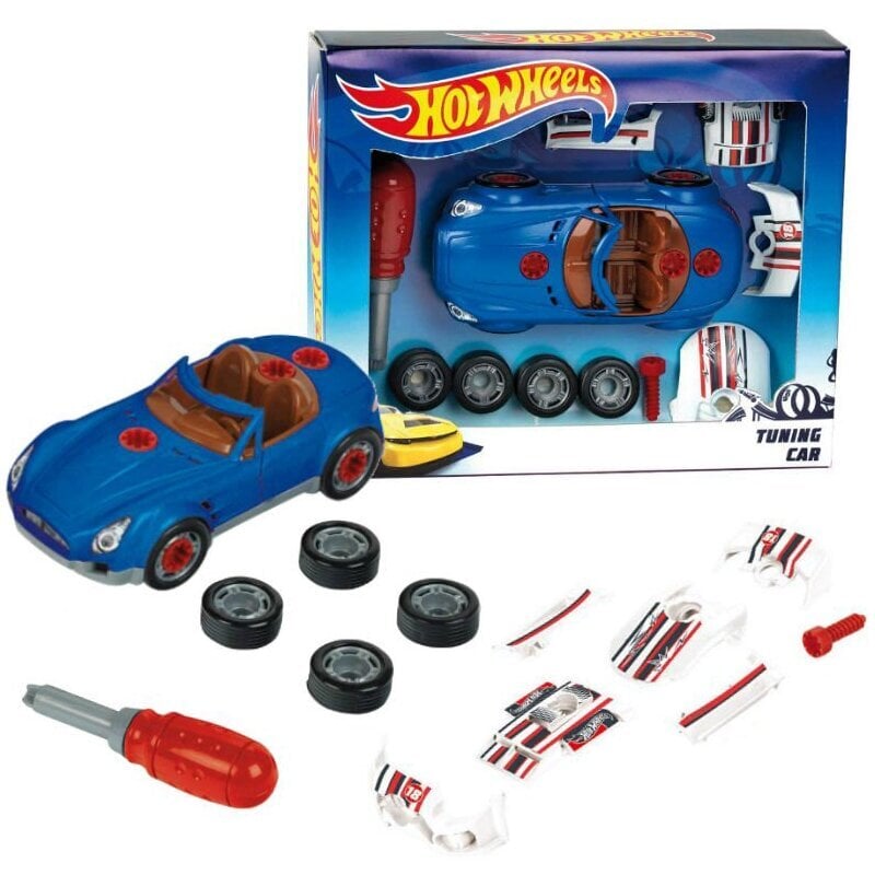Žaislinis autopuošybos rinkinys su atsuktuvu 2 in 1 Hot wheels Klein, 3 m.+ kaina ir informacija | Žaislai berniukams | pigu.lt