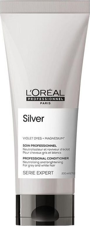 Geltonus atspalvius neutralizuojantis kondicionierius L’Oreal Professionnel Serie Expert Silver 200 ml kaina ir informacija | Balzamai, kondicionieriai | pigu.lt