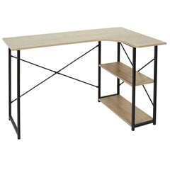 Письменный стол Intesi Stand, правый вариант, коричневый/черный цена и информация | Компьютерные, письменные столы | pigu.lt